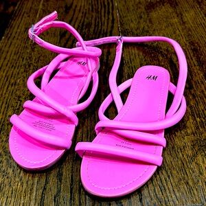 Pepto pink girls sandals